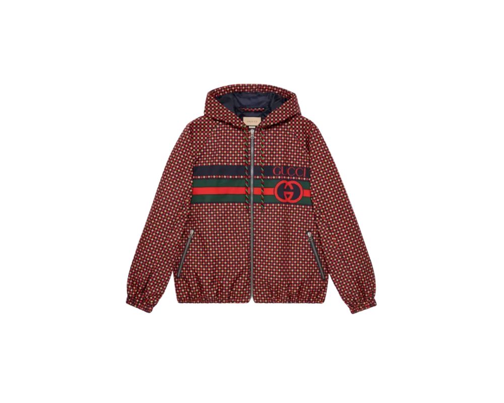 Money Man: Gucci Geometric Houndstooth Jacket with Gucci Logo T-Shirt ...